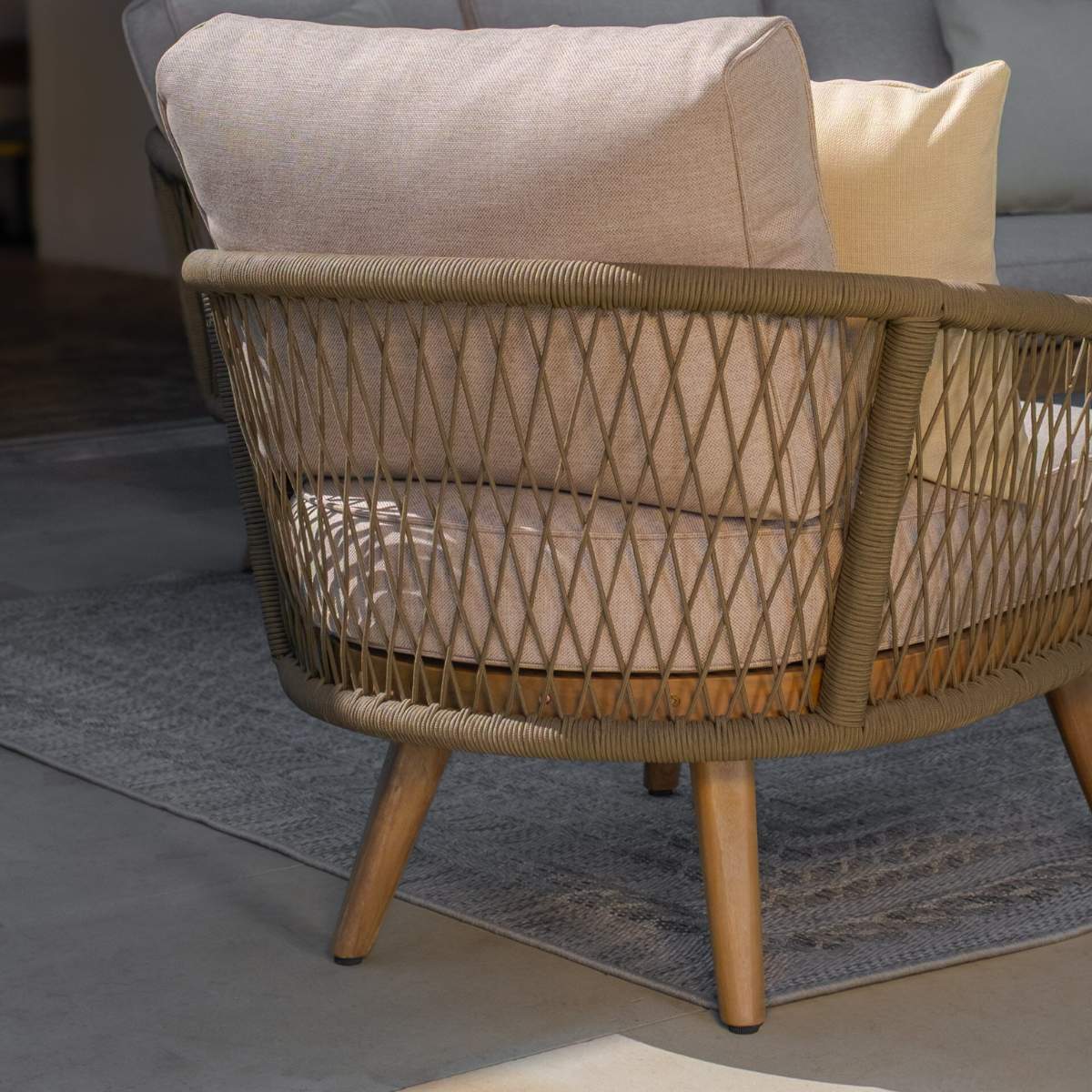 Maze - Bali Rope Weave Lounge Chair - Image 3