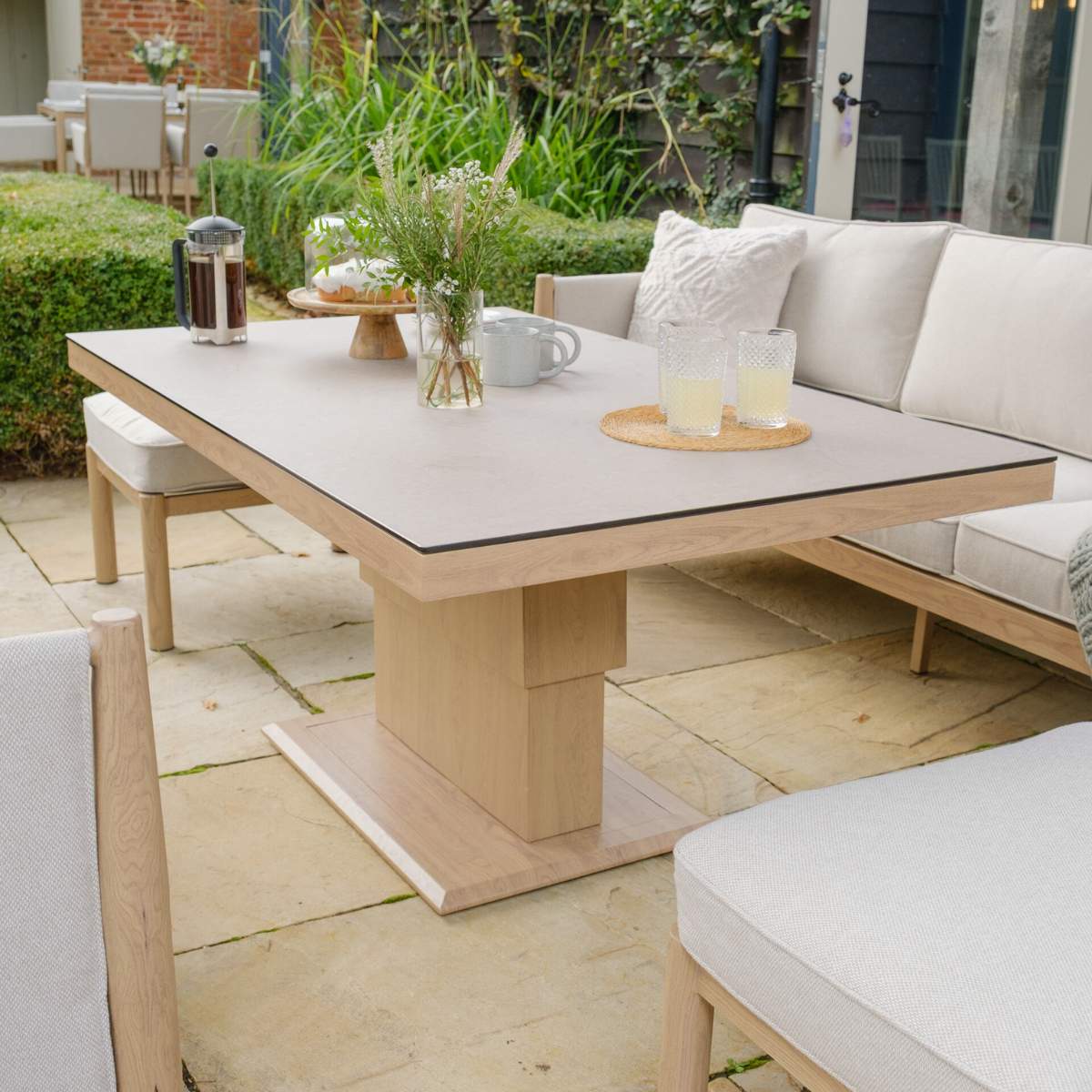 Maze Burford 3 Seat Aluminium Sofa Dining Set - Image 15