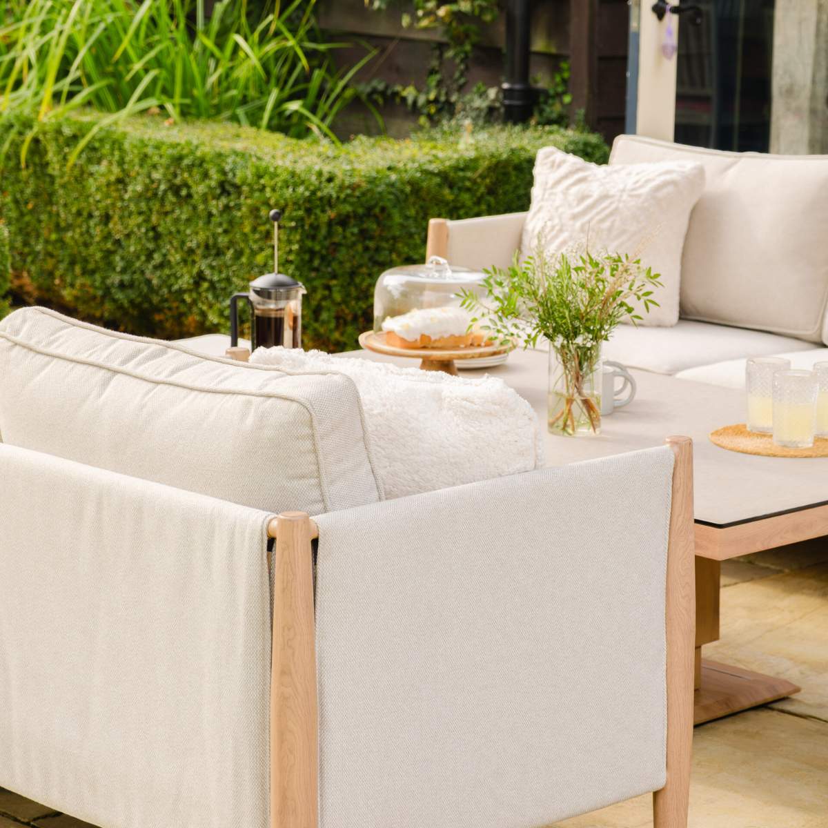 Maze Burford 3 Seat Aluminium Sofa Dining Set - Image 16