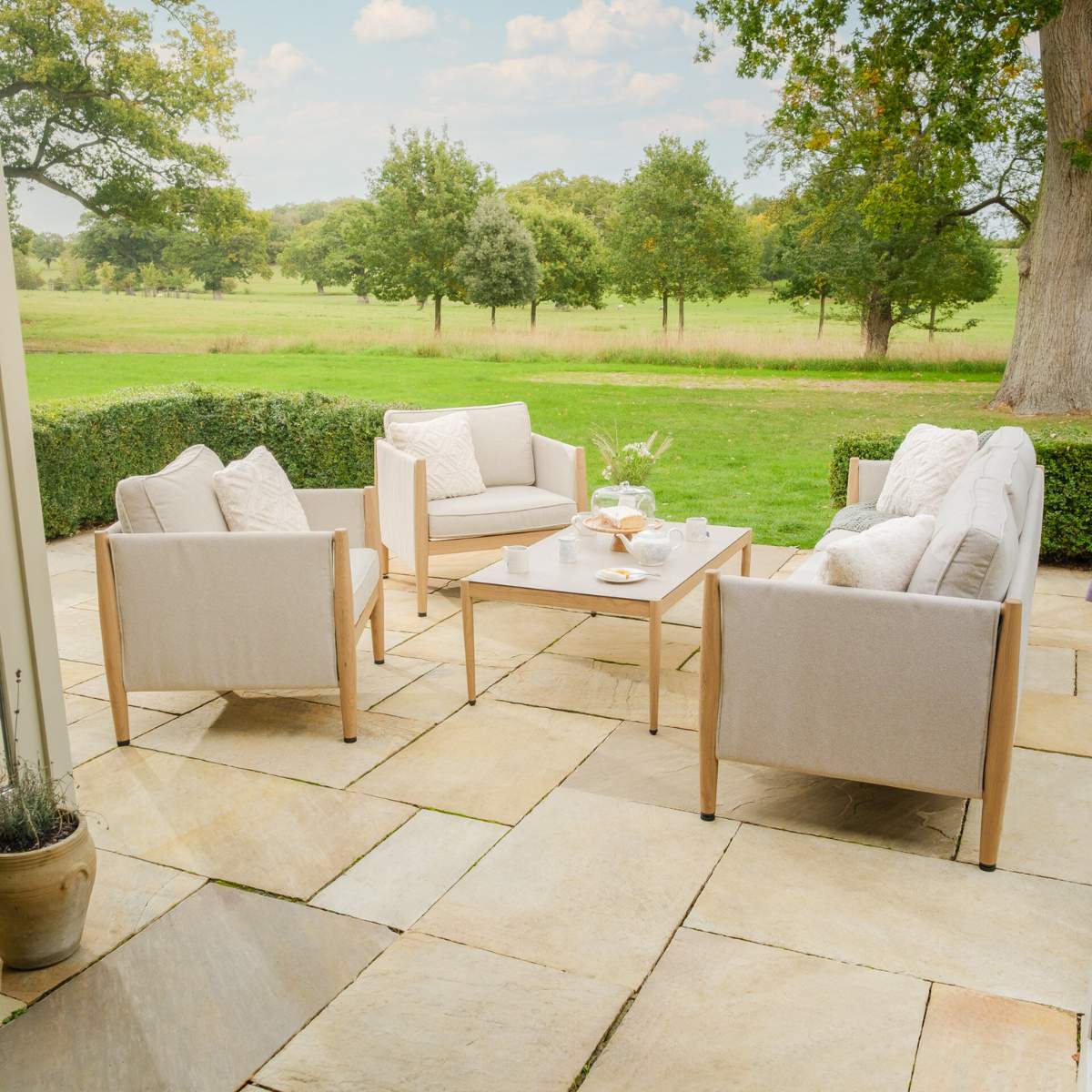 Maze Burford 3 Seat Aluminium Sofa Set - Image 15