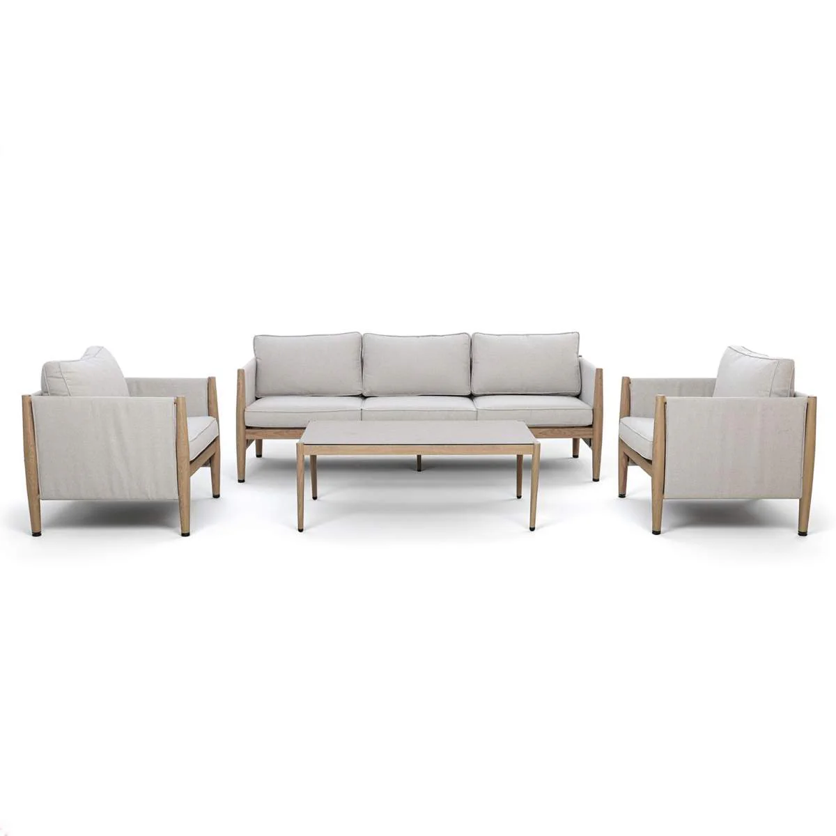 Maze Burford 3 Seat Aluminium Sofa Set - Image 2
