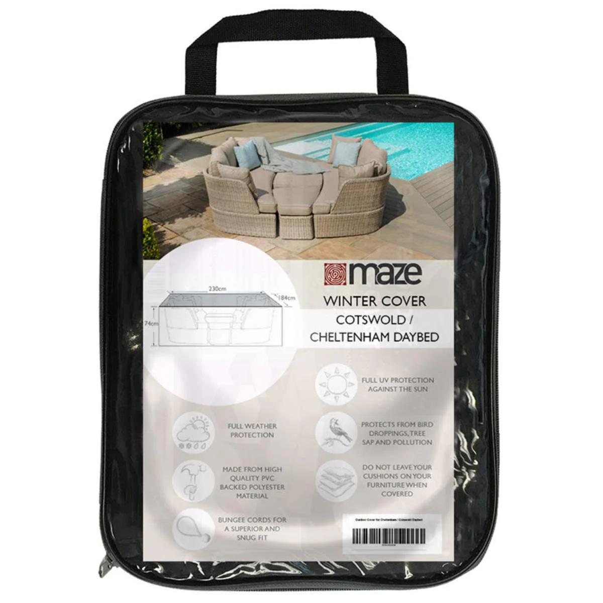 Maze - Cheltenham/Cotswold Daybed Garden Furniture Cover - Image 2