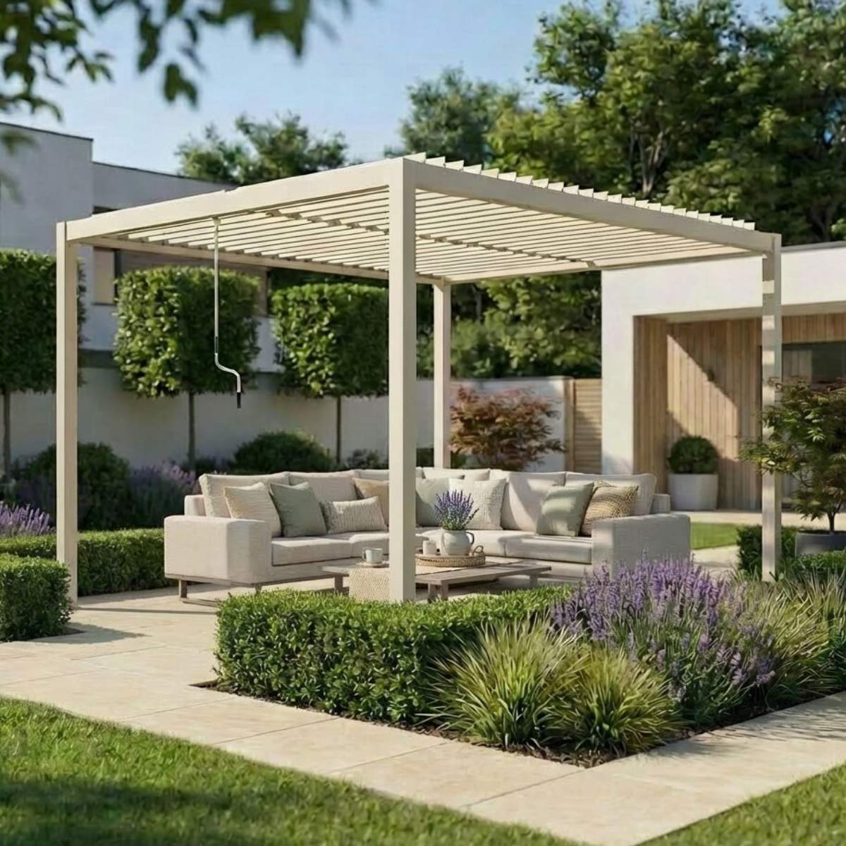 Maze - Como 3m x 4m Aluminium Garden Pergola With LED Lights - Image 17