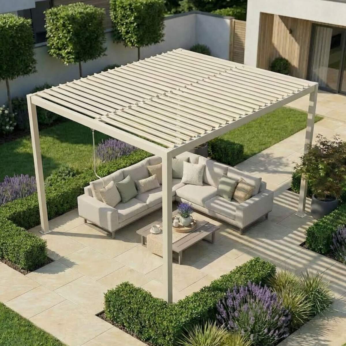 Maze - Como 3m x 4m Aluminium Garden Pergola With LED Lights - Image 18