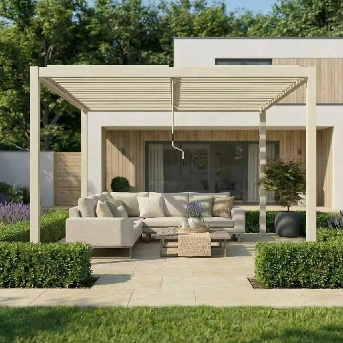 Maze - Como 3m x 4m Aluminium Garden Pergola With LED Lights - Image 19
