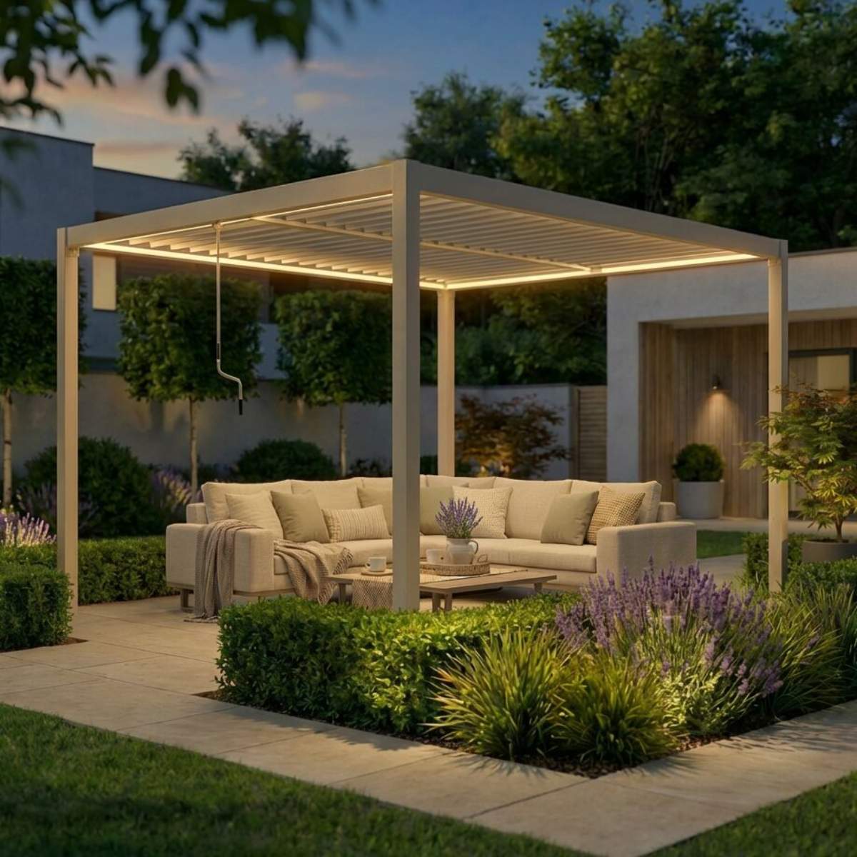 Maze - Como 3m x 4m Aluminium Garden Pergola With LED Lights - Image 21