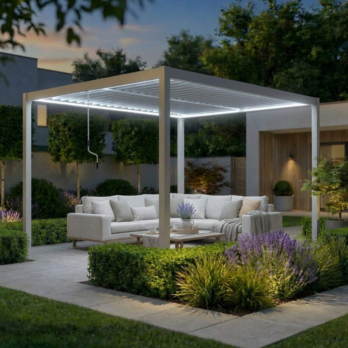Maze - Como 3m x 4m Aluminium Garden Pergola With LED Lights - Image 22