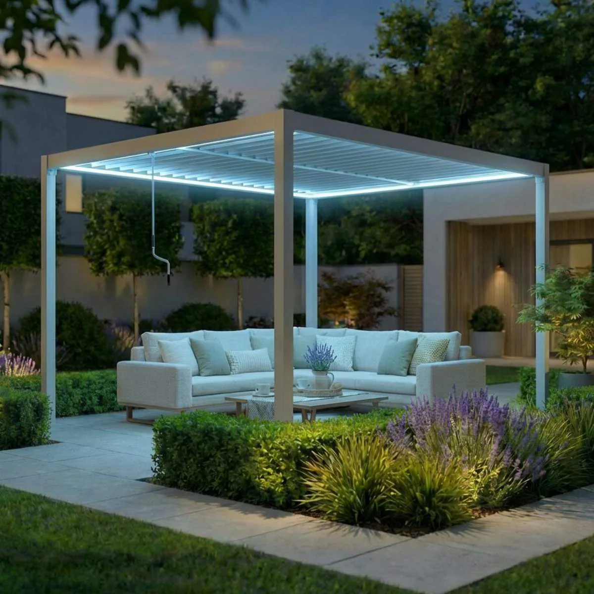 Maze - Como 3m x 4m Aluminium Garden Pergola With LED Lights - Image 23
