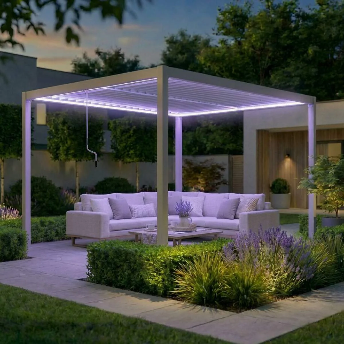 Maze - Como 3m x 4m Aluminium Garden Pergola With LED Lights - Image 24