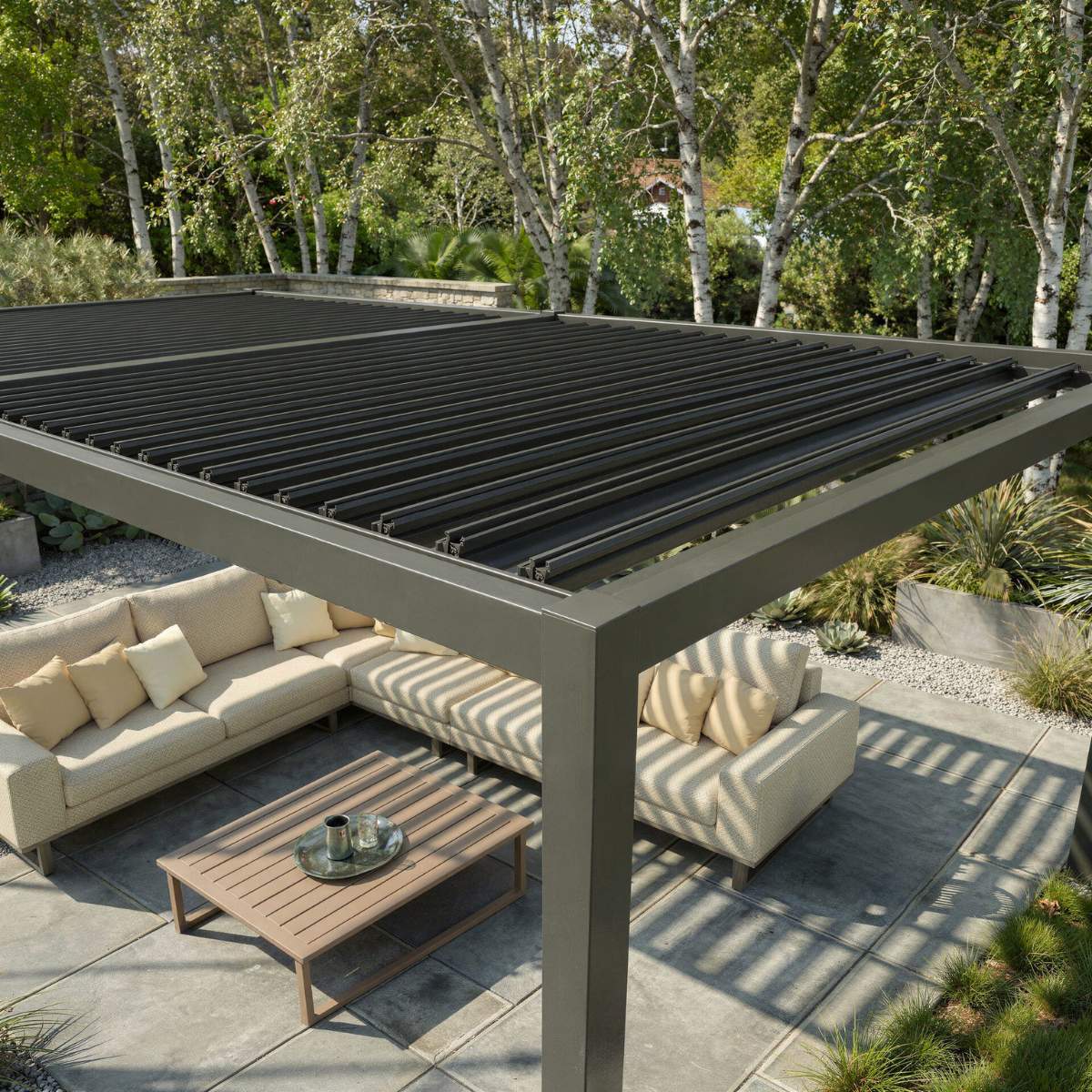 Maze - Como 7.8m x 4m Aluminium Metal Outdoor Garden Pergola - Image 11