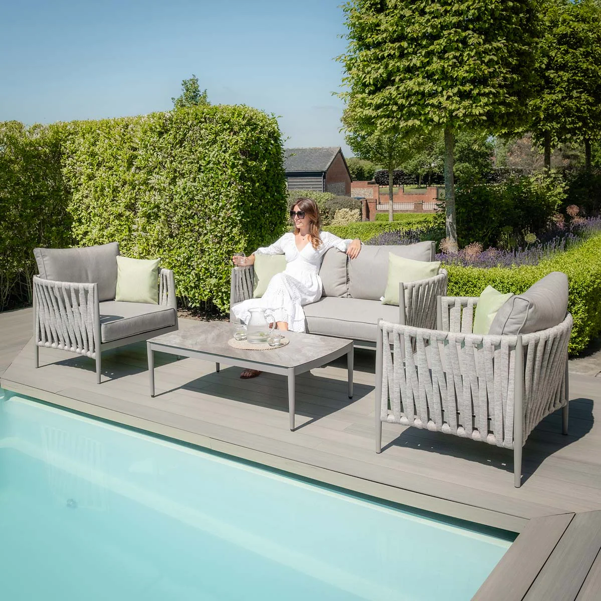 Maze Milan Rope Weave 2 Seat Sofa Set - Image 15