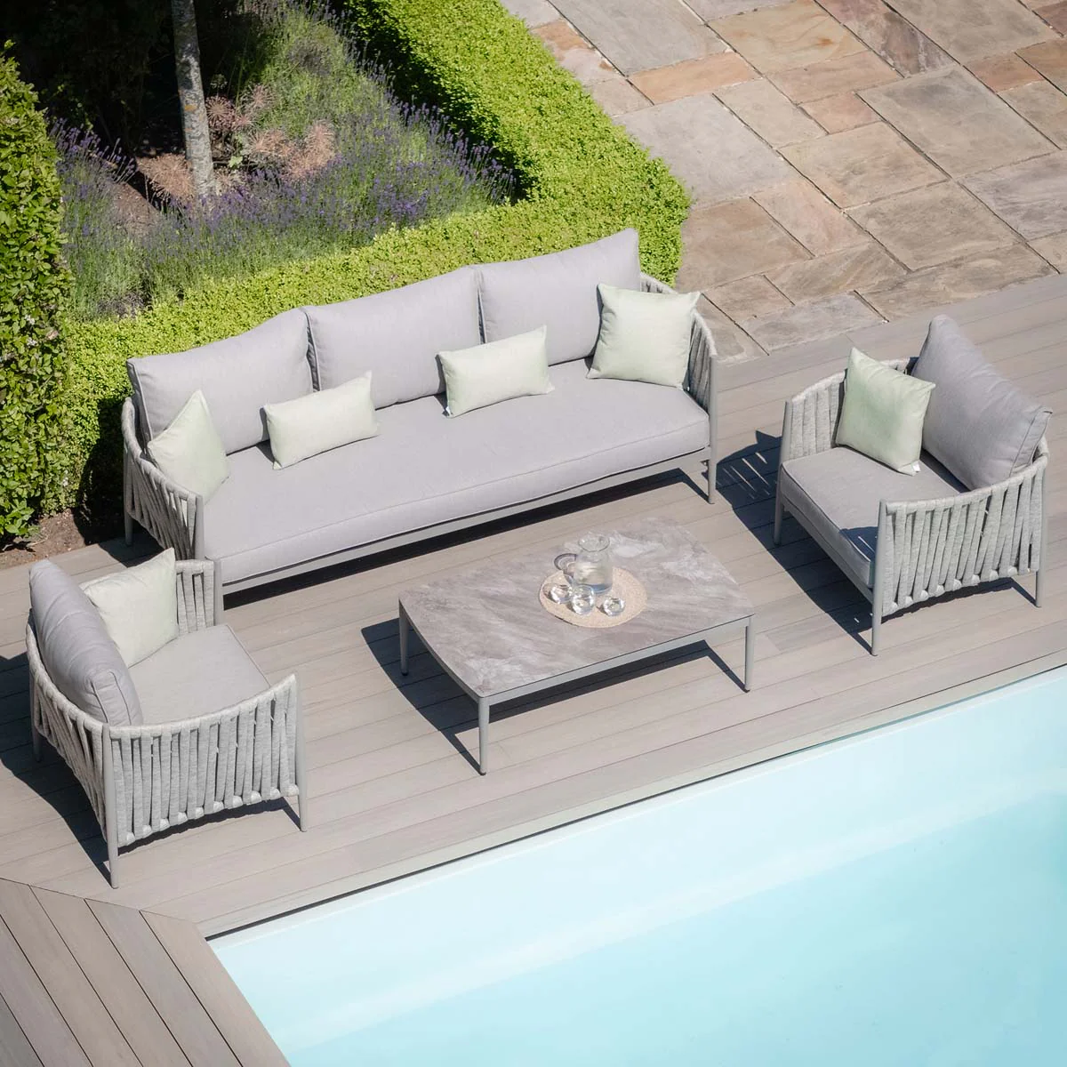 Maze Milan Rope Weave 3 Seat Sofa Set - Image 22