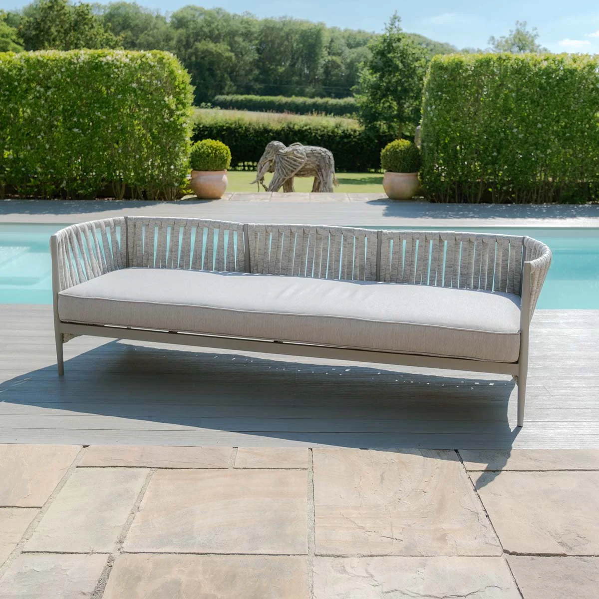 Maze Milan Rope Weave 3 Seat Sofa Set - Image 4