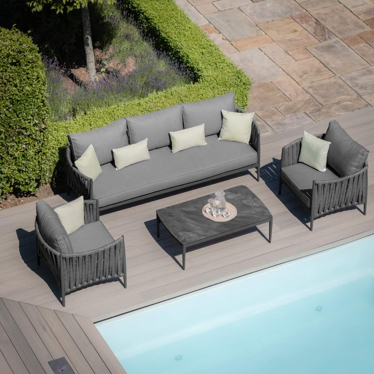 Maze Milan Rope Weave 3 Seat Sofa Set - Image 40