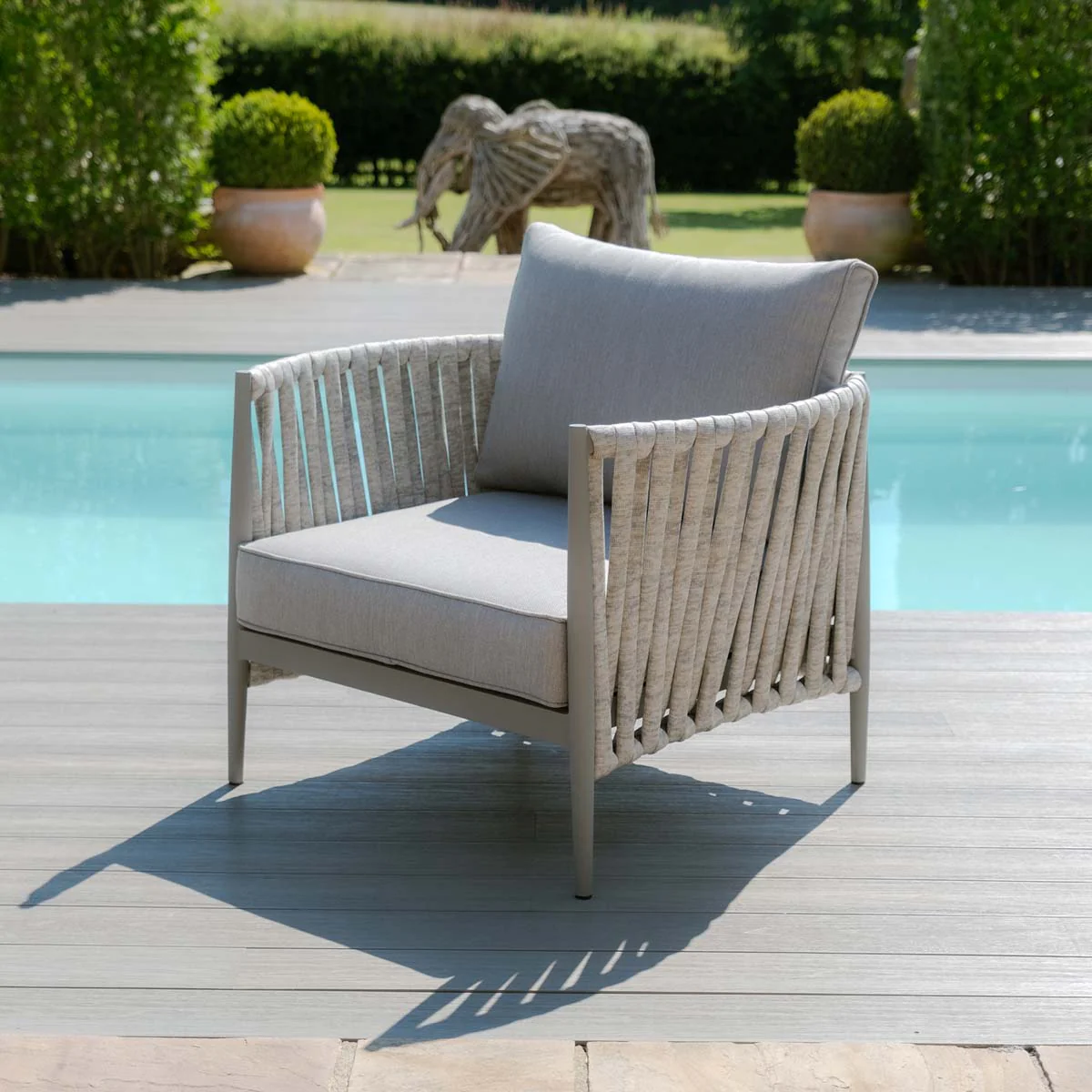 Maze Milan Rope Weave Lounge Chair - Image 3