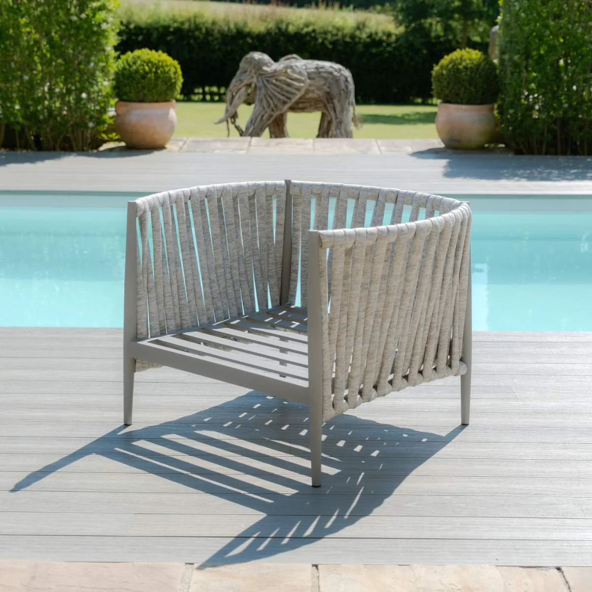 Maze Milan Rope Weave Lounge Chair - Image 4