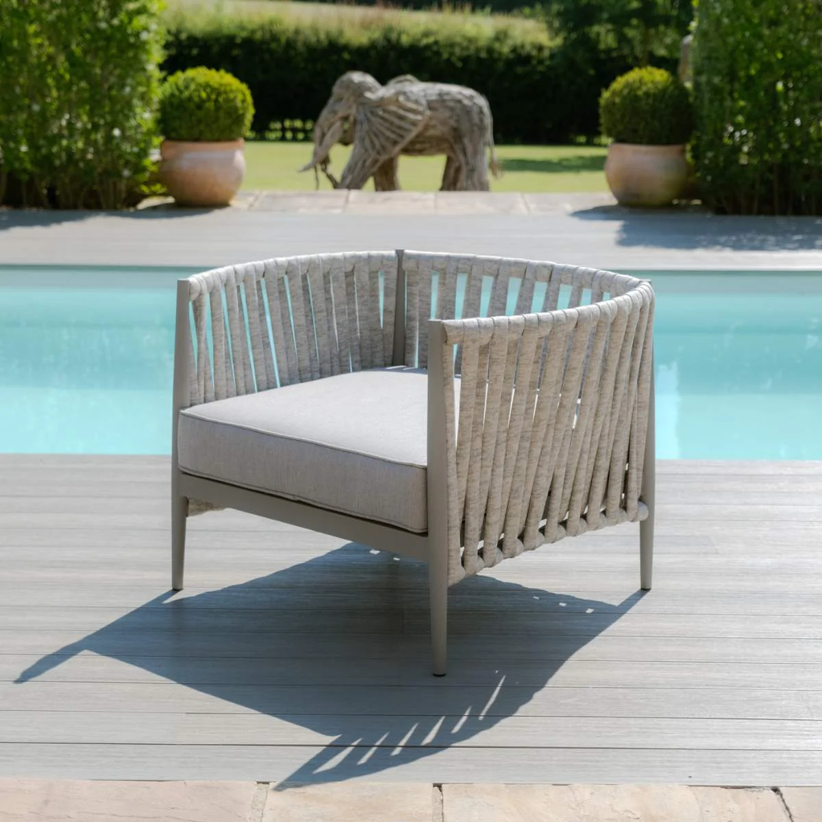 Maze Milan Rope Weave Lounge Chair - Image 5