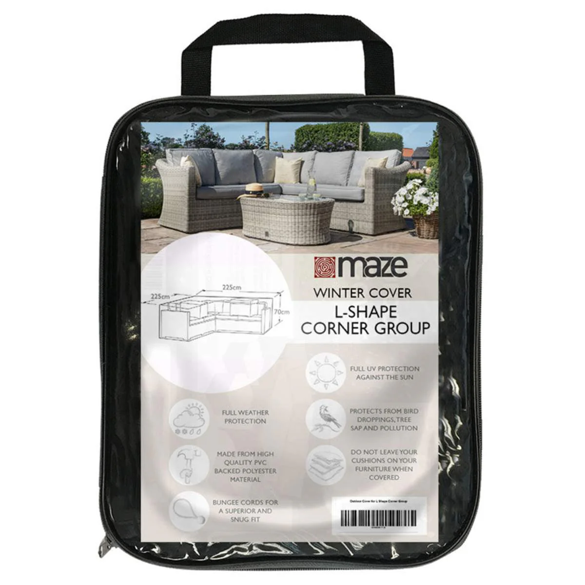 Maze - Corner Group (L-Shaped) Garden Furniture Cover - Image 2
