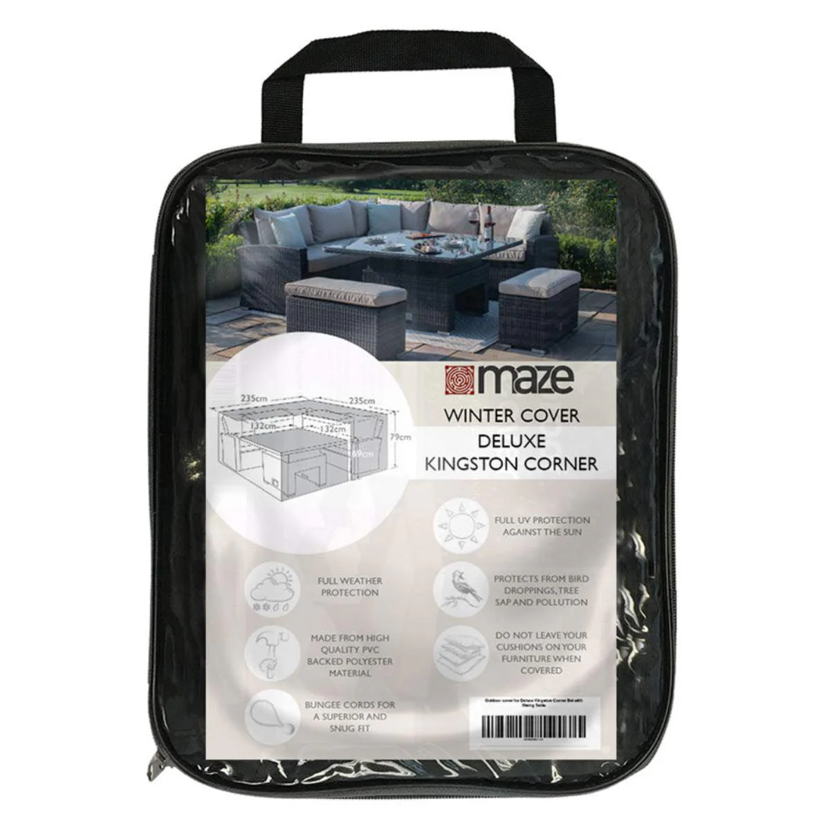 Maze - Deluxe Kingston Corner Rising Table/ Fire Pit Table Garden Furniture Cover - Image 2