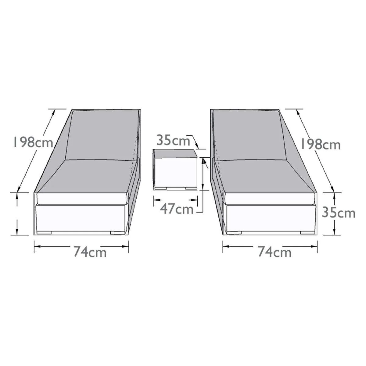 Maze - Double Sunlounger Set Garden Furniture Cover