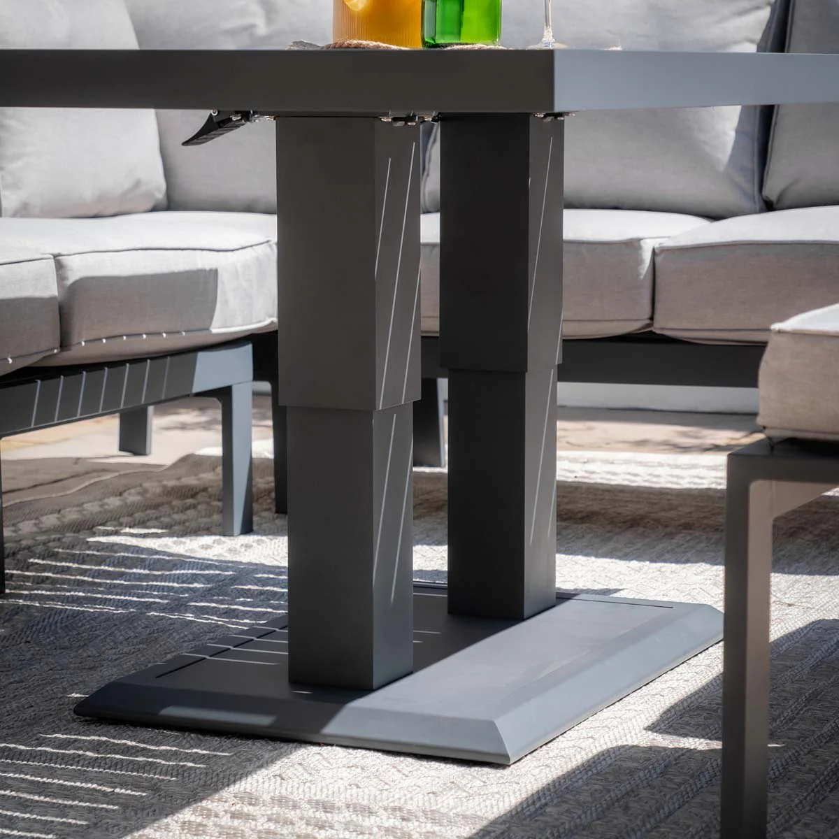 Maze Dove Grey Vancouver Large Corner Dining Set With Rectangular Rising Table - Image 7