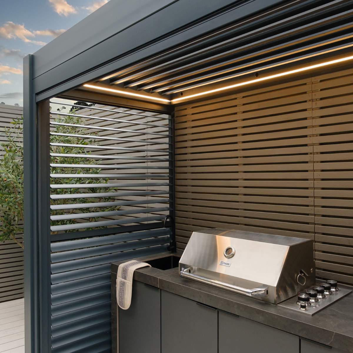 Maze - Eden Aluminium BBQ Shelter 3m x 1.4m Pergola - Image 12