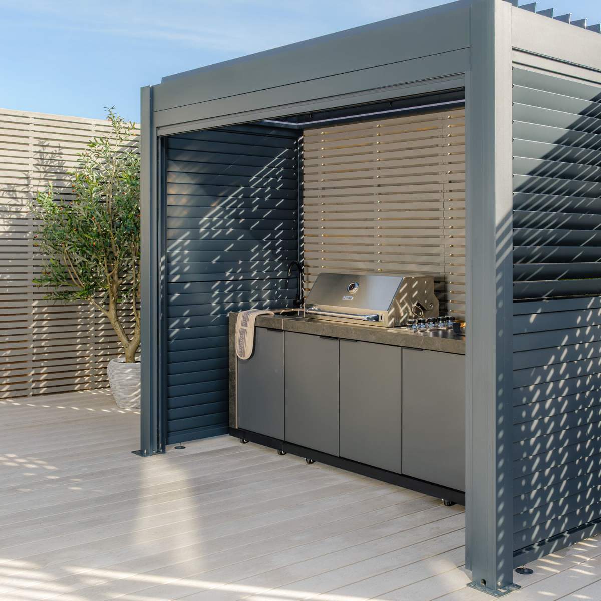 Maze - Eden Aluminium BBQ Shelter 3m x 1.4m Pergola - Image 3