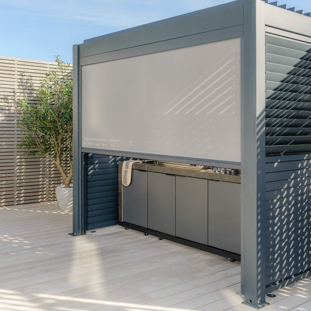 Maze - Eden Aluminium BBQ Shelter 3m x 1.4m Pergola - Image 4