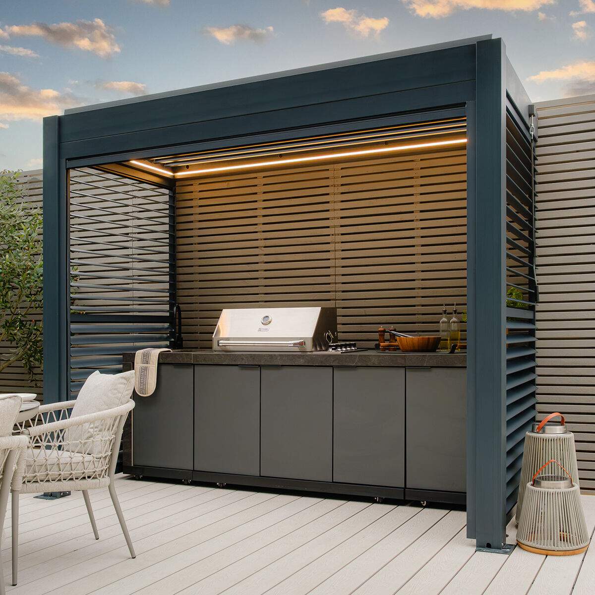 Maze - Eden Aluminium BBQ Shelter 3m x 1.4m Pergola - Image 6