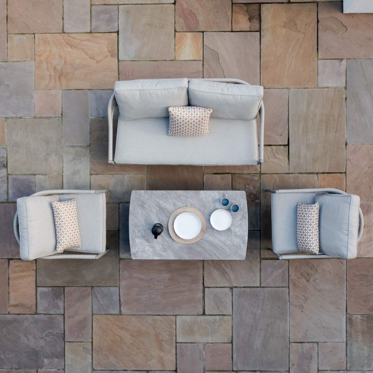 Maze Florence Rope Weave 2 Seat Sofa Set - Image 6