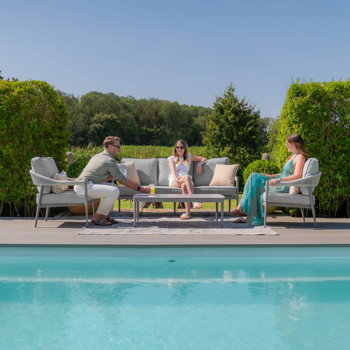 Maze Florence Rope Weave 3 Seat Sofa Set - Image 5