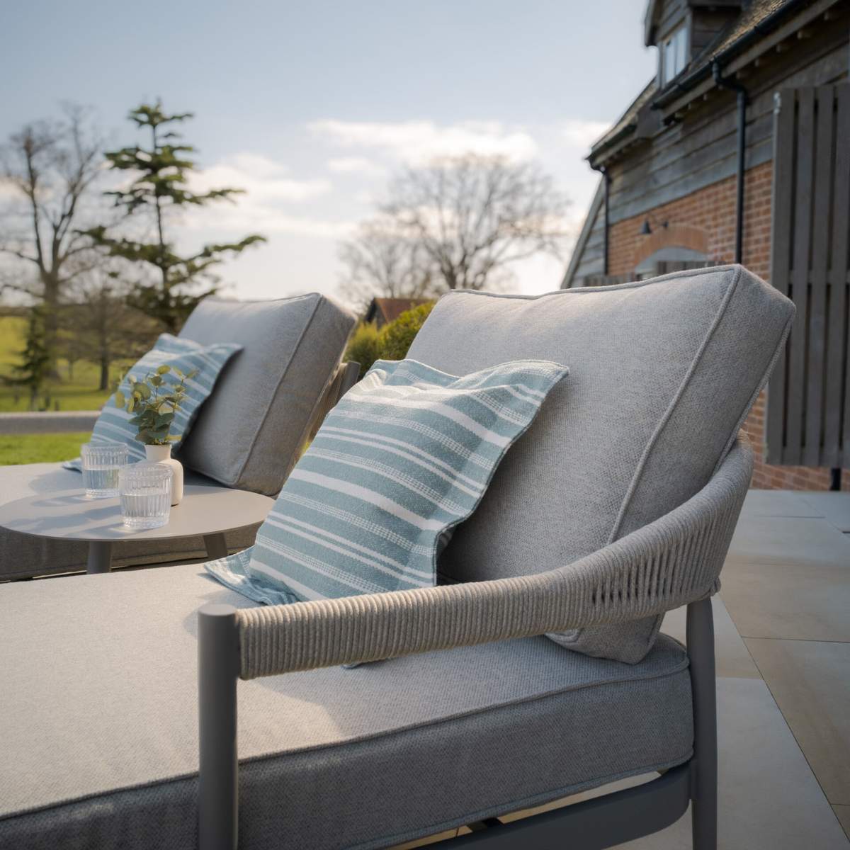 Maze Florence Rope Weave Double Sunloungers - Image 12
