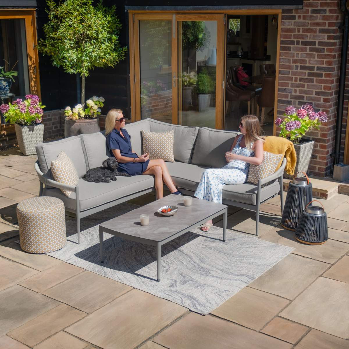 Maze Florence Rope Weave Small Corner Sofa Set - Image 4