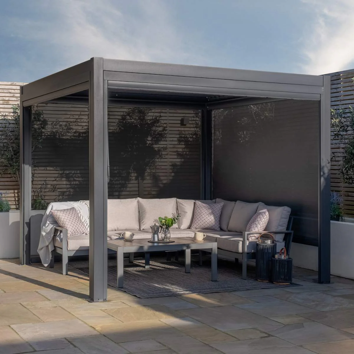 Maze - Como 3m x 3m Aluminium Metal Outdoor Garden - Image 4