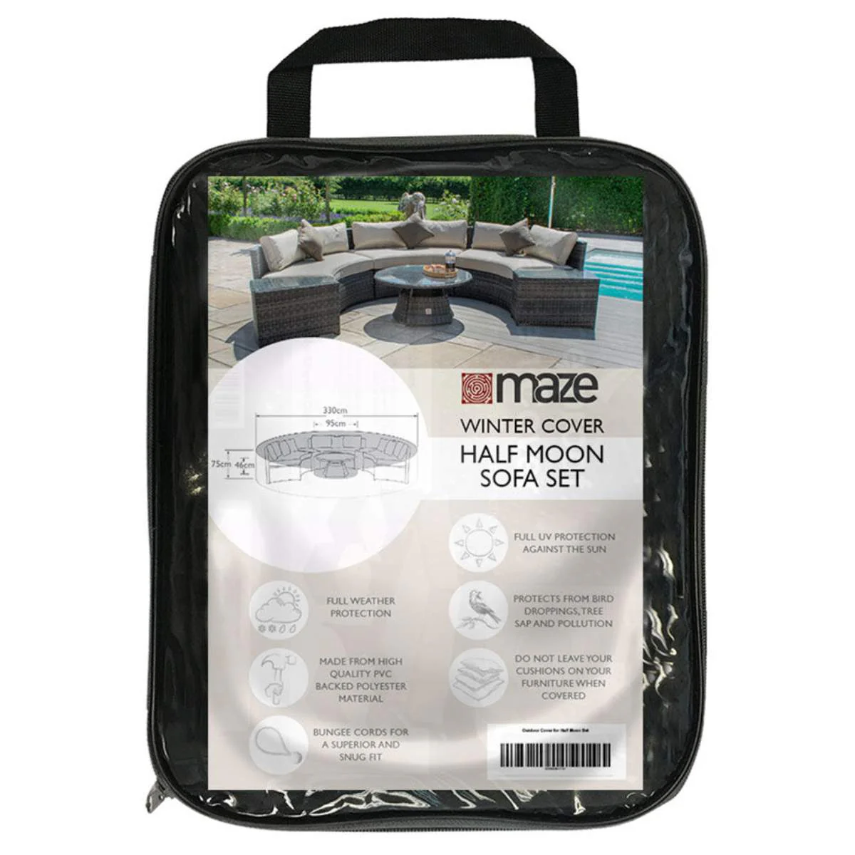 Maze - Half Moon Set Garden Furniture Cover - Image 2