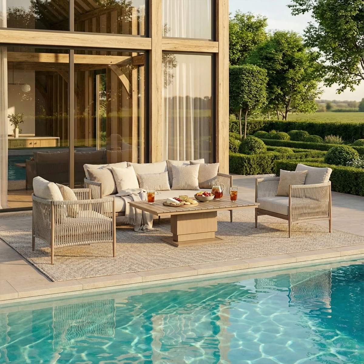 Maze Havana Rope Weave 3 Seat Sofa Dining Set - Image 9