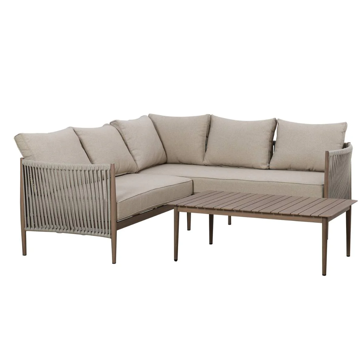 Maze Havana Rope Weave Small Corner Sofa Set