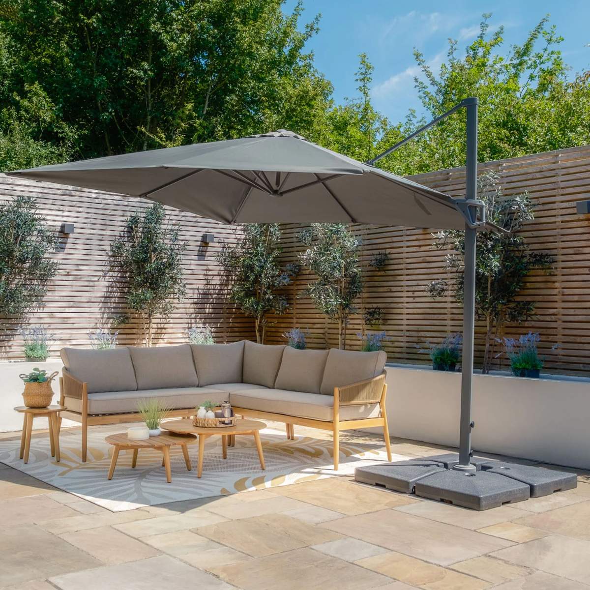 Maze - Helios 3m x 3m Square Rotating Cantilever Parasol - Image 10
