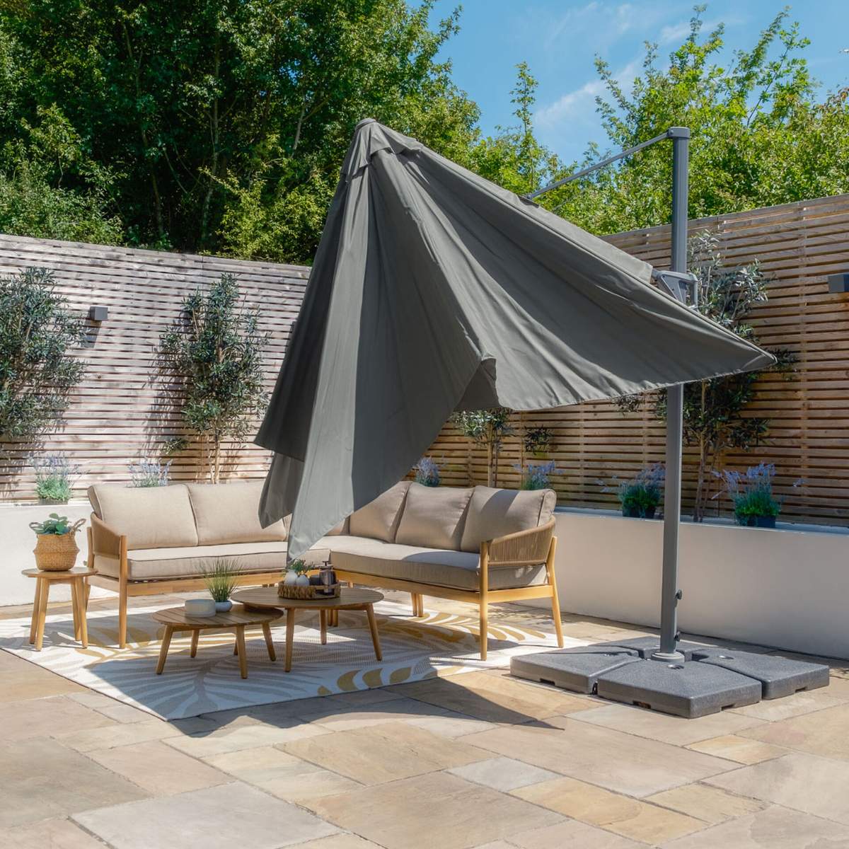 Maze - Helios 3m x 3m Square Rotating Cantilever Parasol - Image 16
