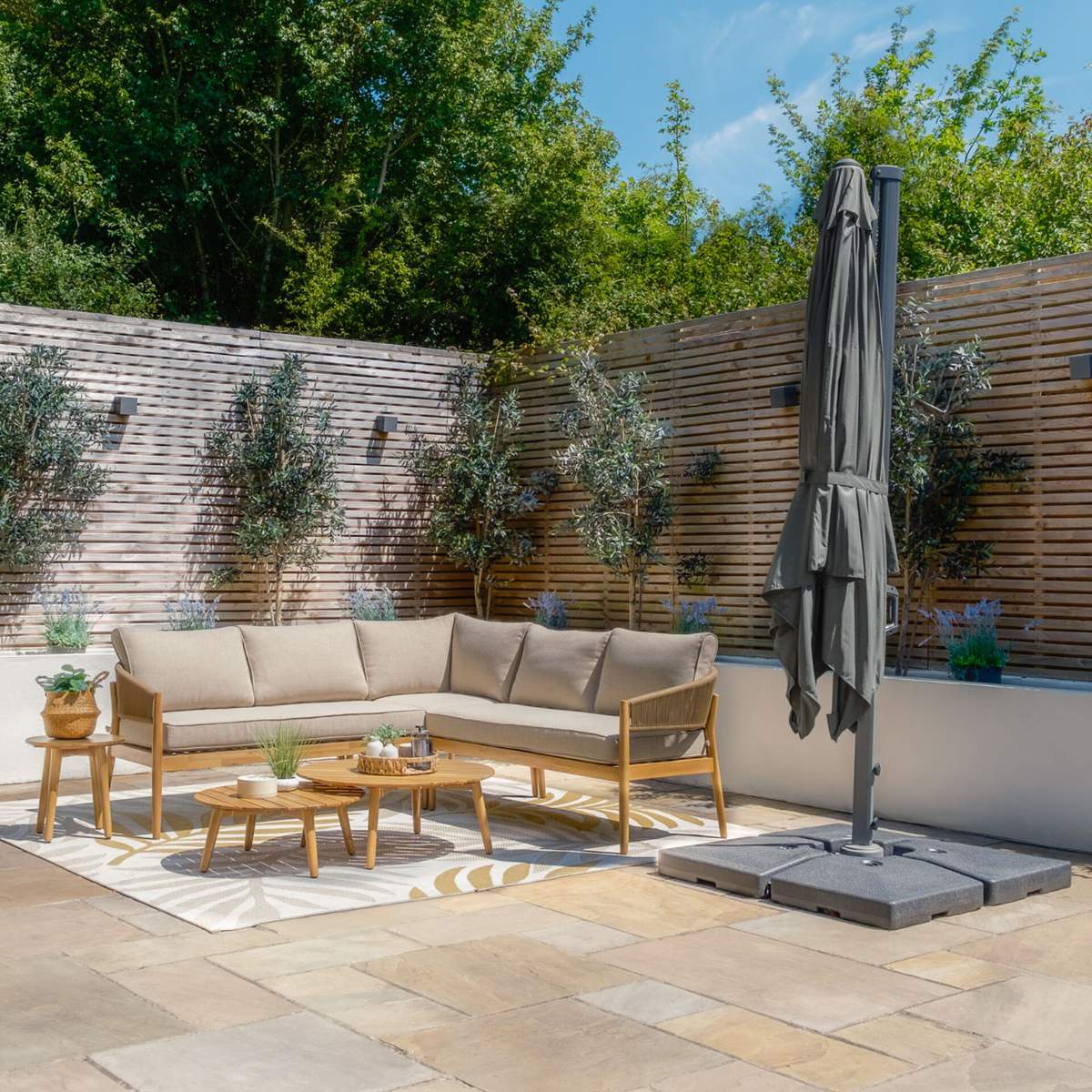 Maze - Helios 3m x 3m Square Rotating Cantilever Parasol - Image 17