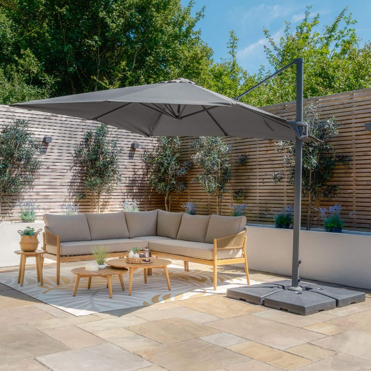 Maze - Helios 3m x 3m Square Rotating Cantilever Parasol - Image 18