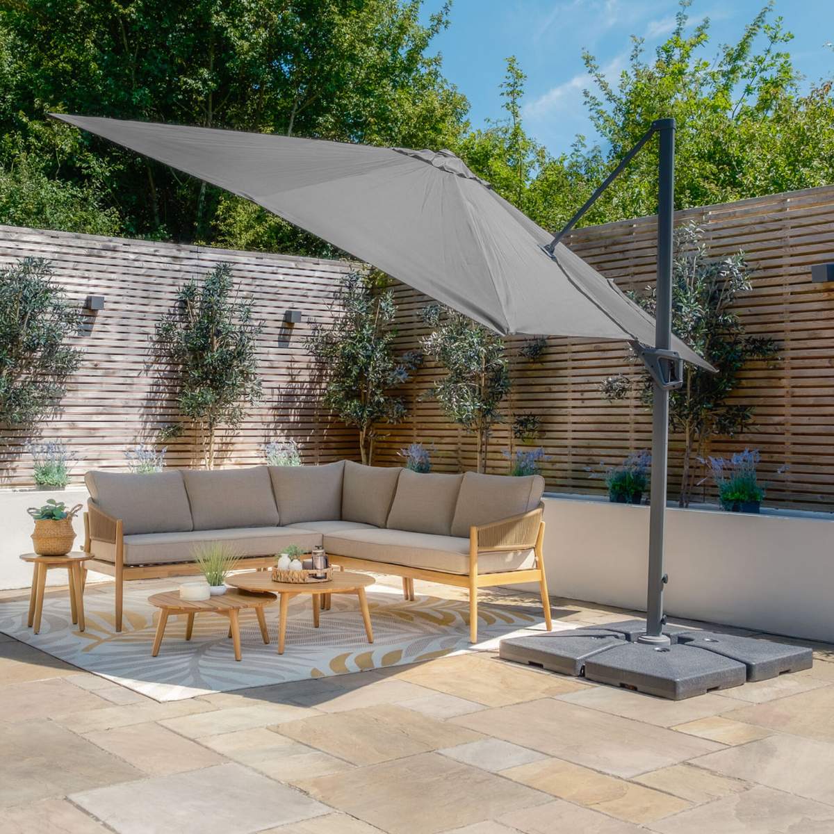 Maze - Helios 3m x 3m Square Rotating Cantilever Parasol - Image 19