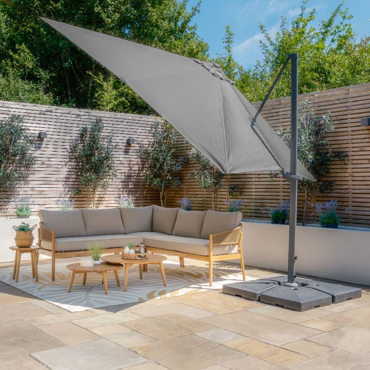 Maze - Helios 3m x 3m Square Rotating Cantilever Parasol - Image 23
