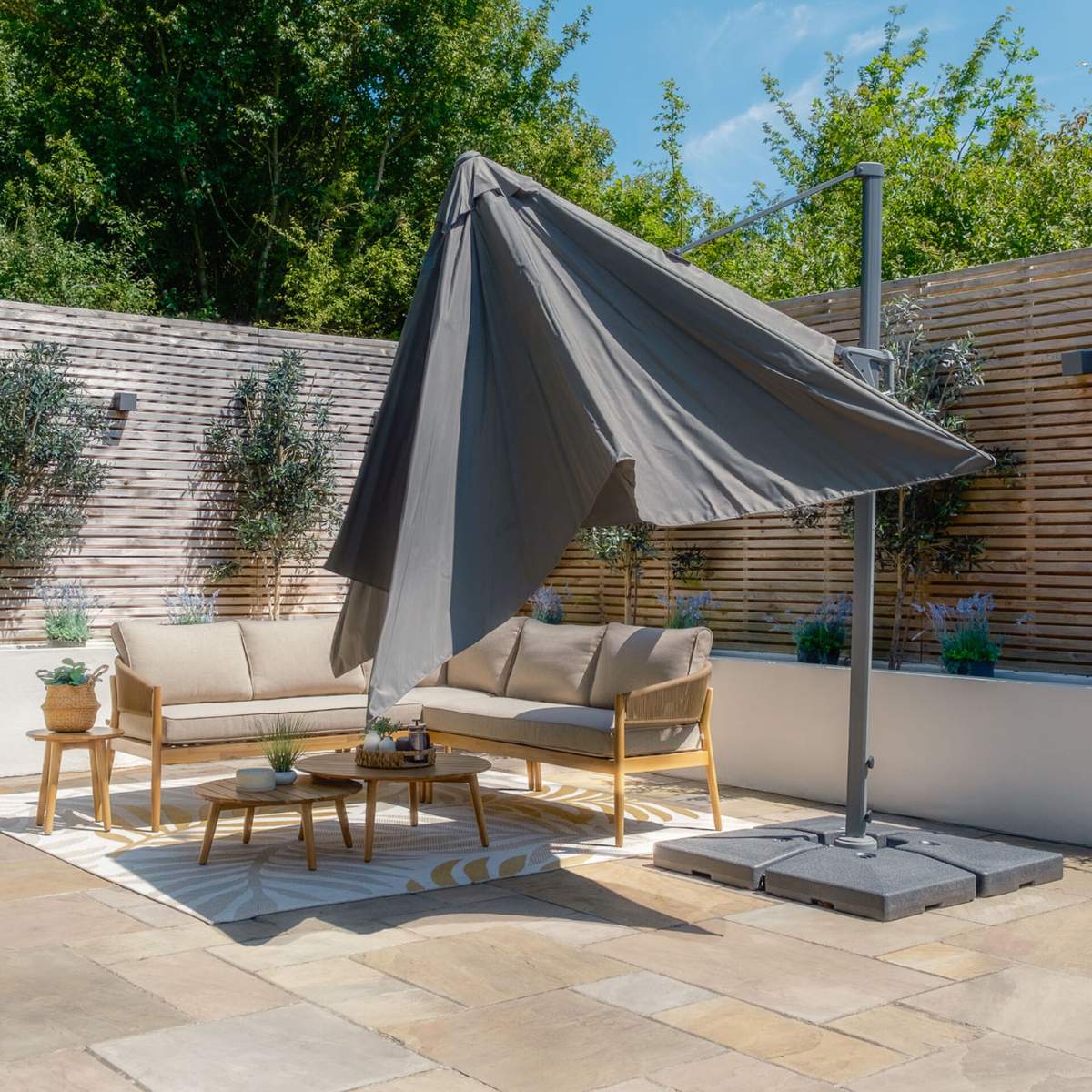 Maze - Helios 3m x 3m Square Rotating Cantilever Parasol - Image 24
