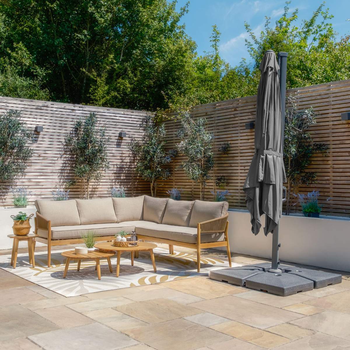 Maze - Helios 3m x 3m Square Rotating Cantilever Parasol - Image 25
