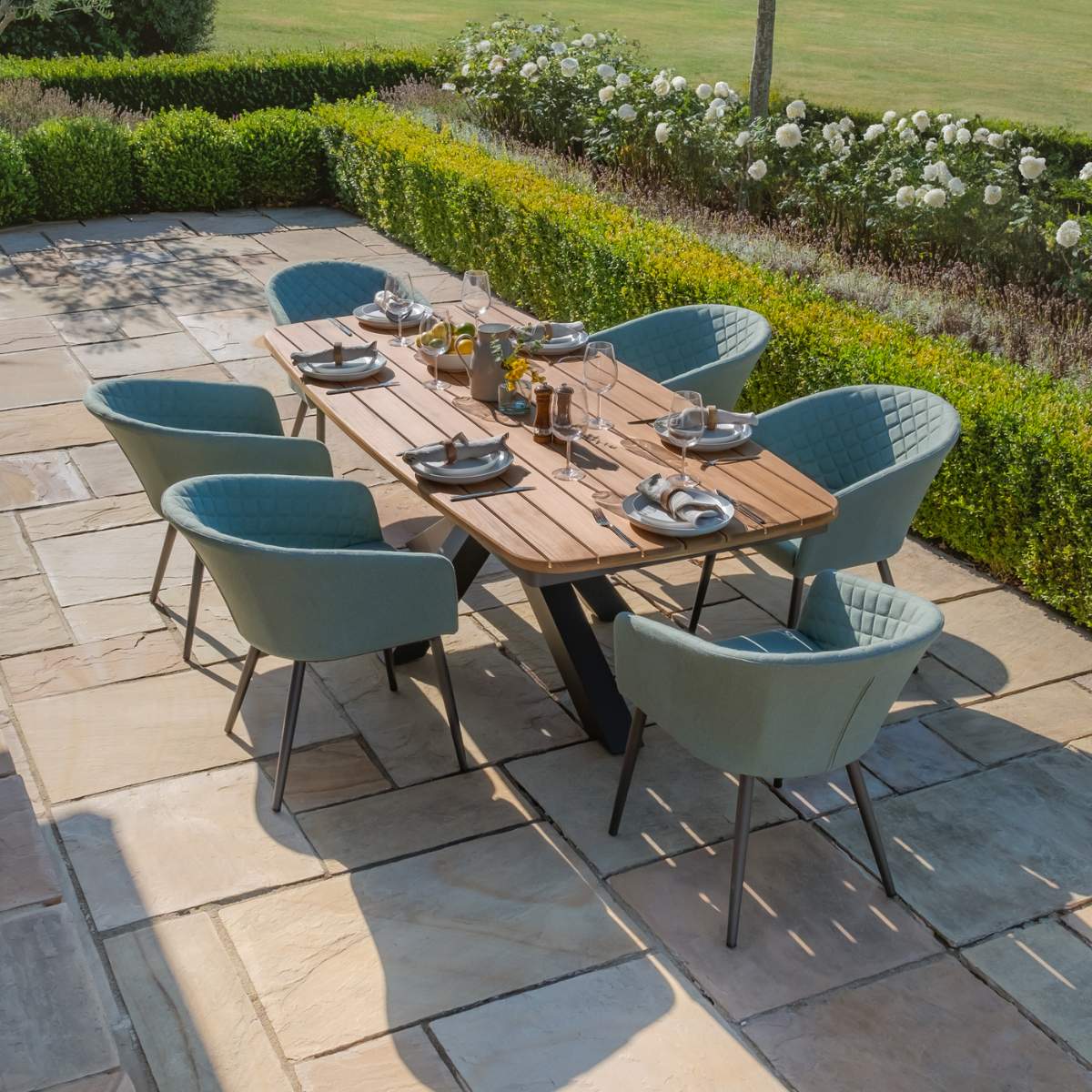 Maze - Jakarta Teak 6-8 Seat Oval Dining Table - Image 6