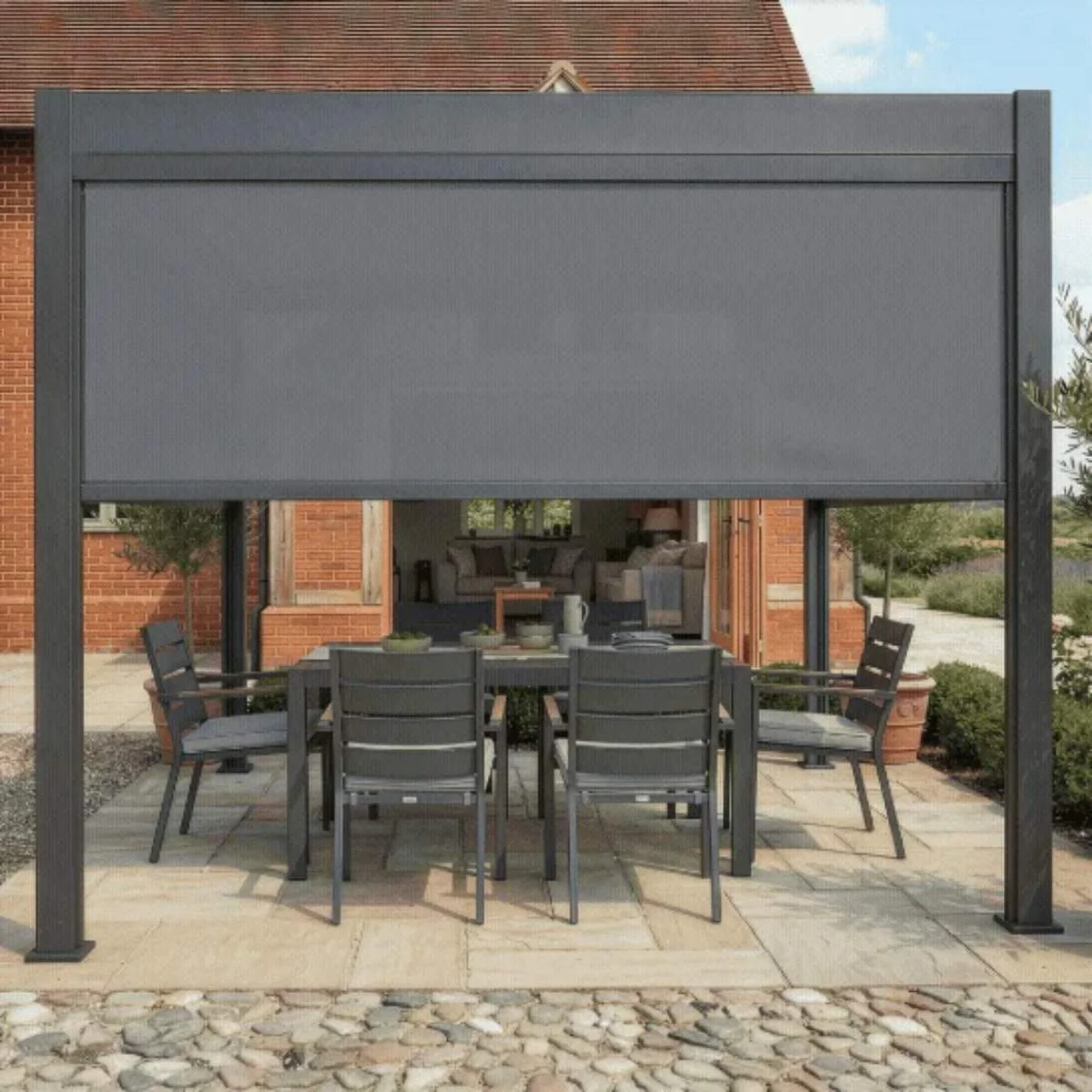 Maze - Jupiter Pergola Zip Drop Side Blind - Image 12