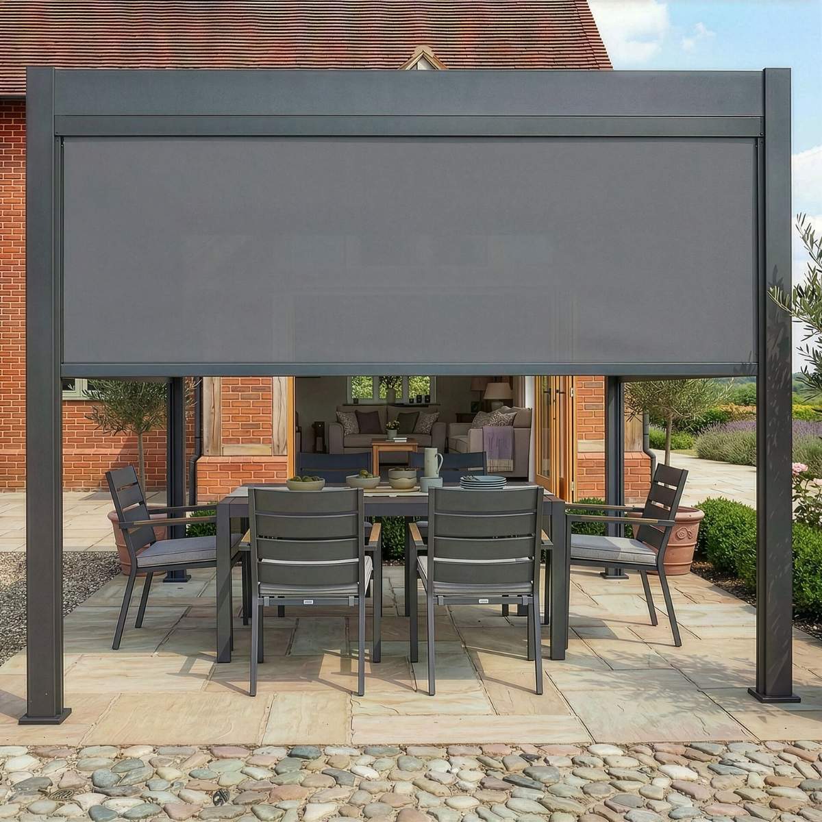 Maze - Jupiter Pergola Zip Drop Side Blind - Image 14