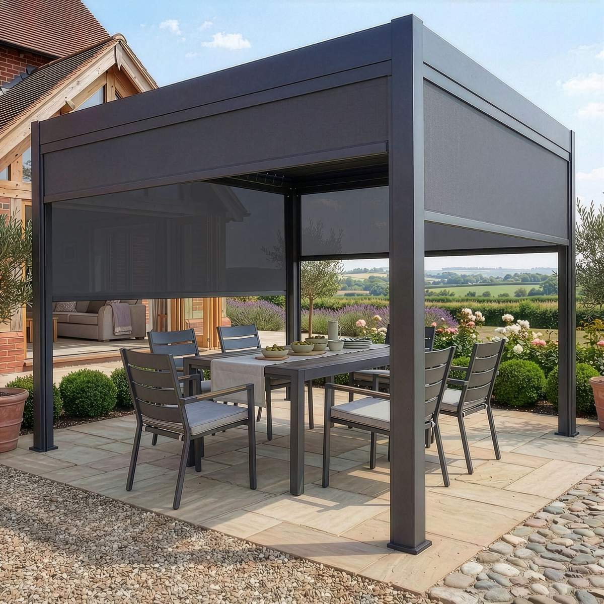Maze - Jupiter Pergola Zip Drop Side Blind - Image 16