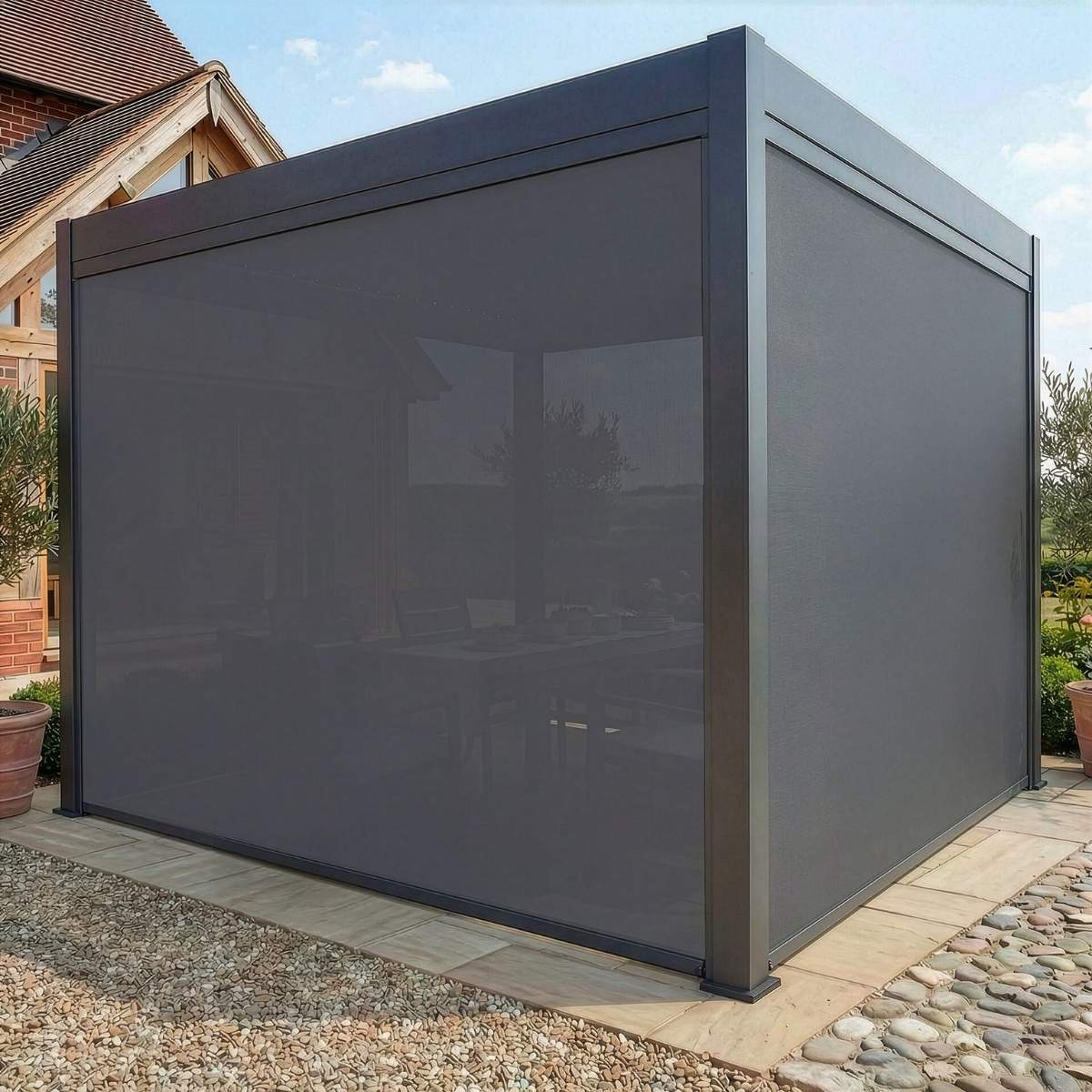 Maze - Jupiter Pergola Zip Drop Side Blind - Image 17